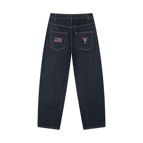 Men's Vintage Wash Barrel Leg Jeans
